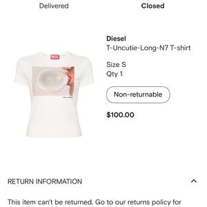 Diesel White Short Sleeve Graphic Tee